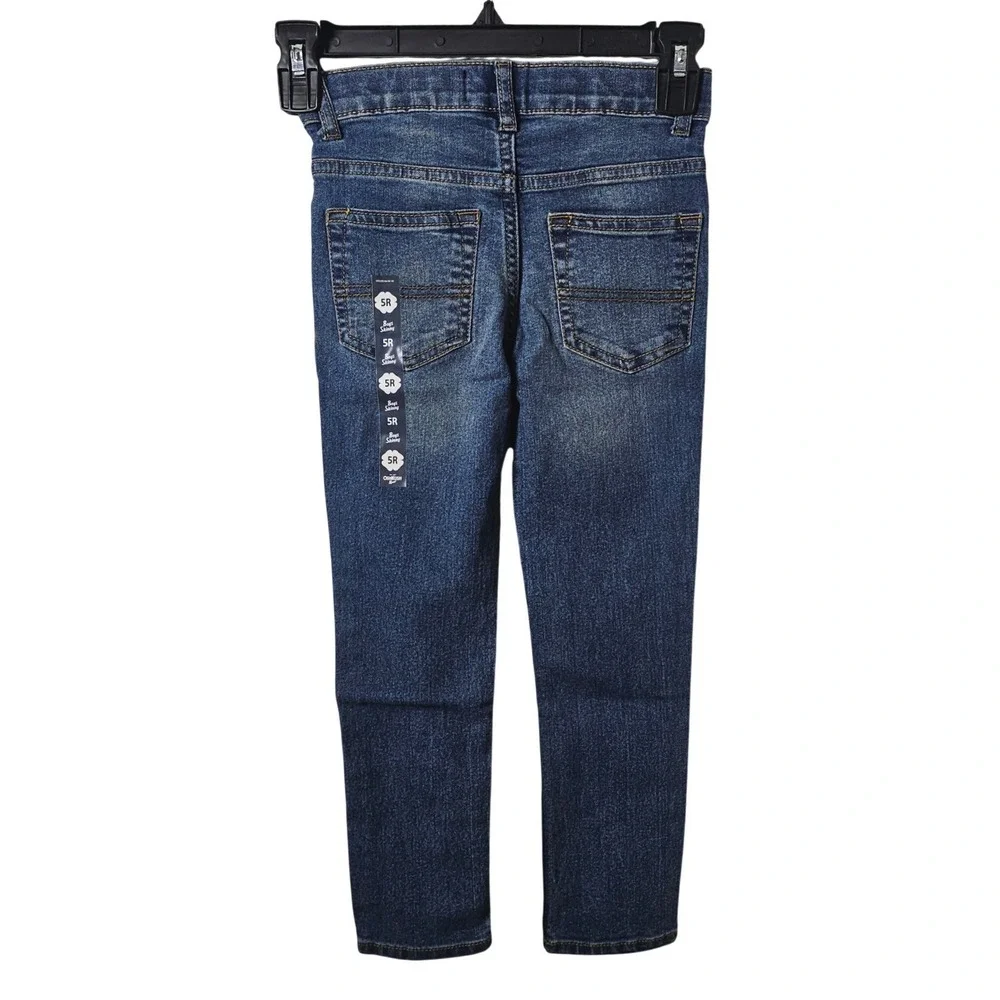 OshKosh Bgosh Blue Skinny Jeans Size 5R New With Tags Adjustable Waist Denim